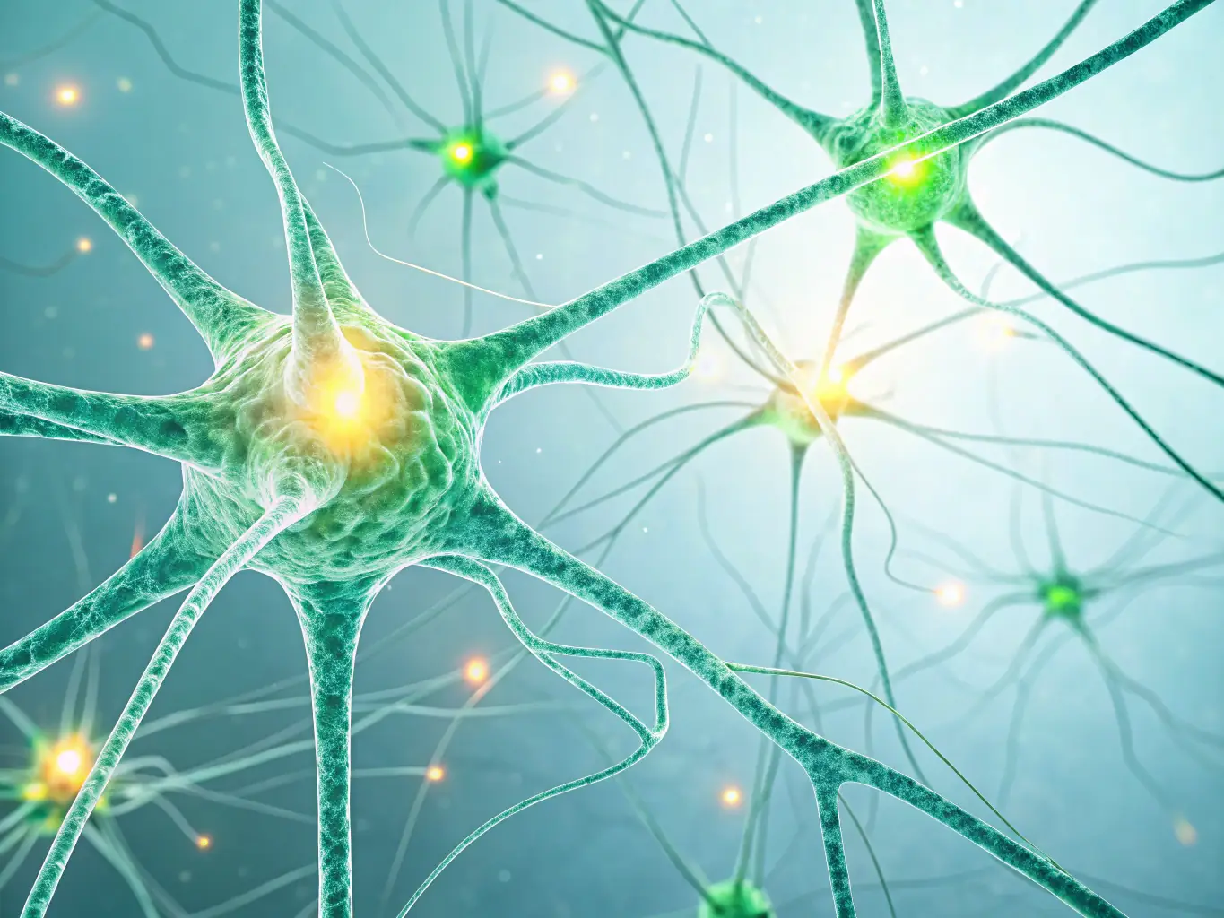 A microscopic image of nerve fibers, representing neuropathic pain research, with highlighted areas indicating potential targets for therapeutic intervention.