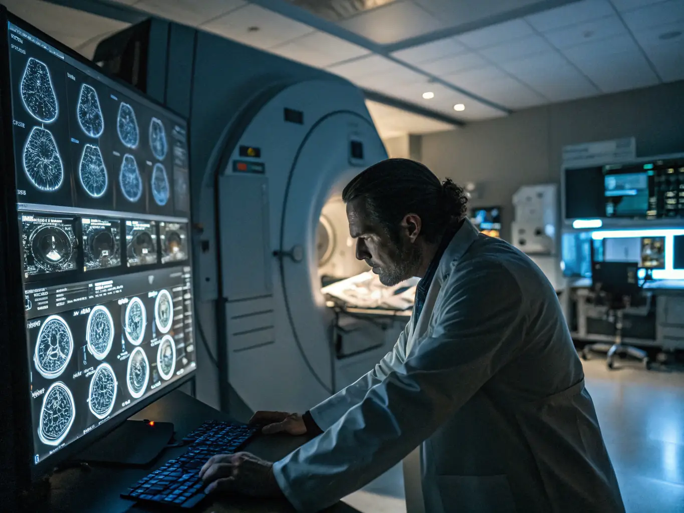 An image of brain scans highlighting areas associated with pain processing, representing neuroimaging studies.